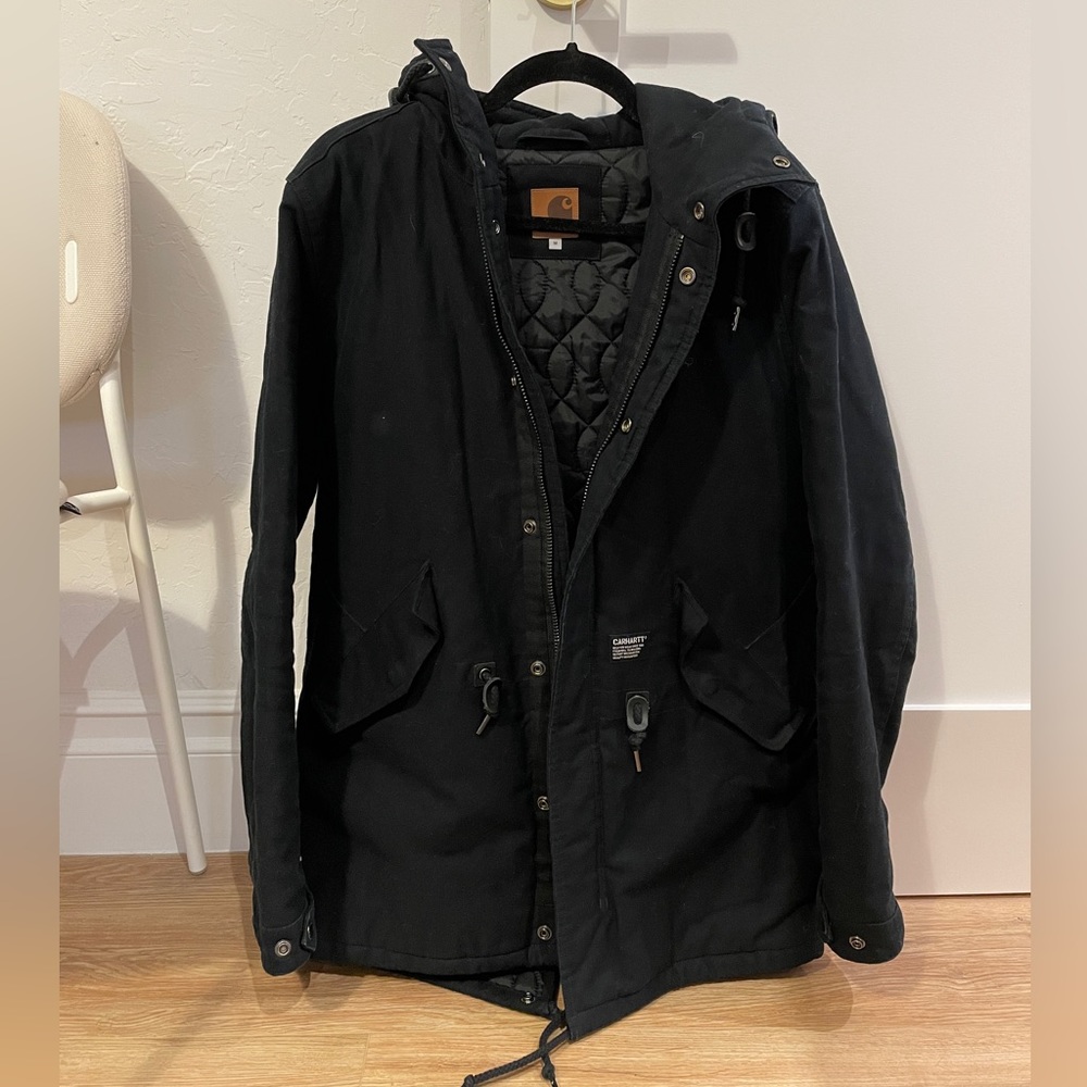 Carhartt WIP - Men's Medium Black "Clash" Parka - "Work In Progress" Series
